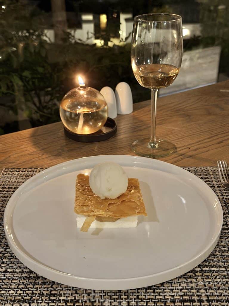 Caramelised apple sorbet | puff pastry | brandy parfait | apple
