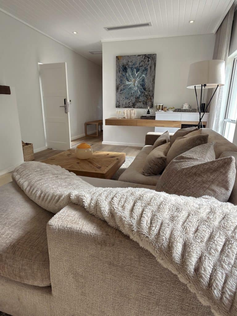 Interior Lounge area with lush furniture