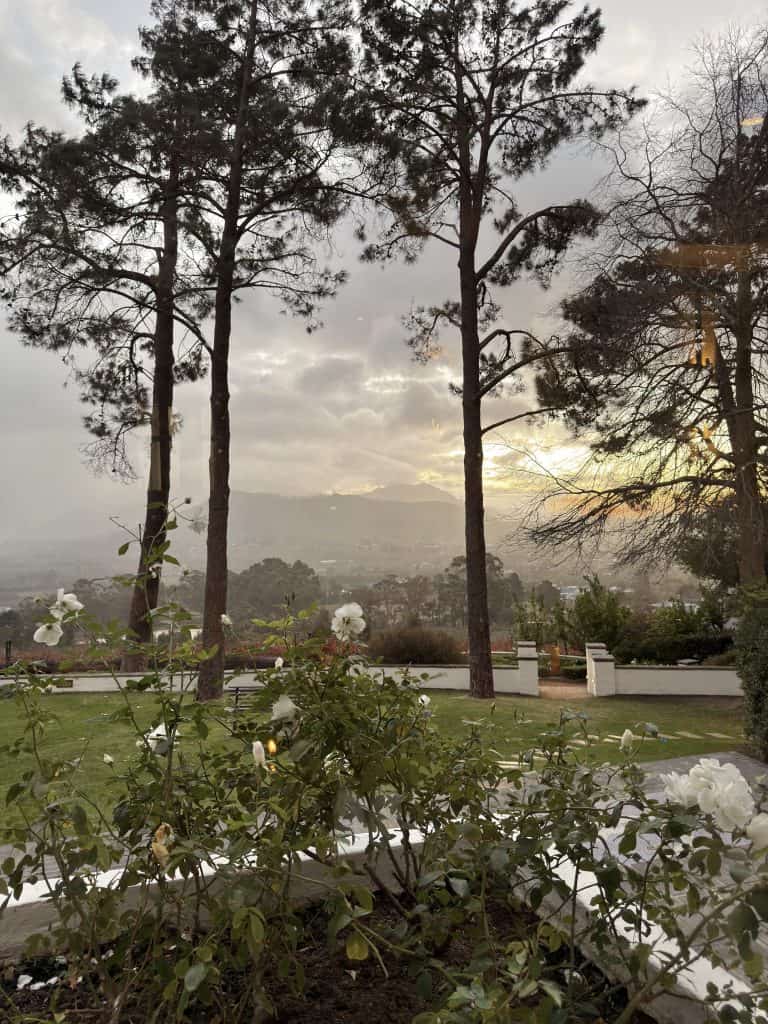 View overlooking Franschhoek valley