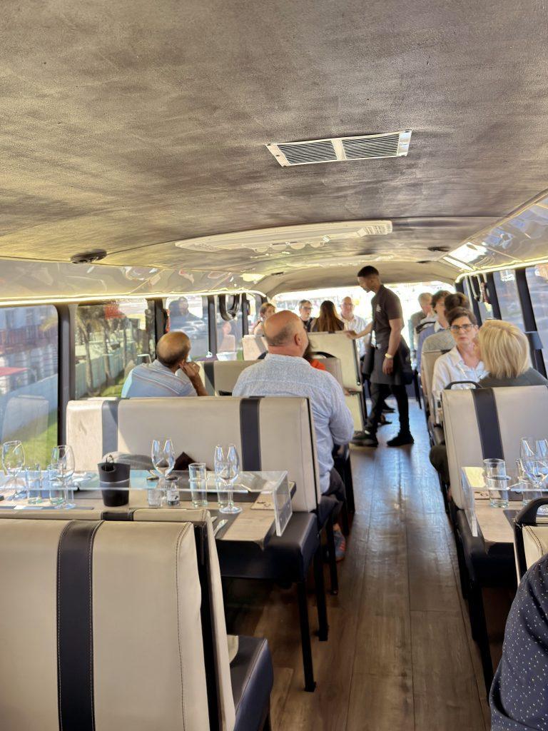interior of the bus